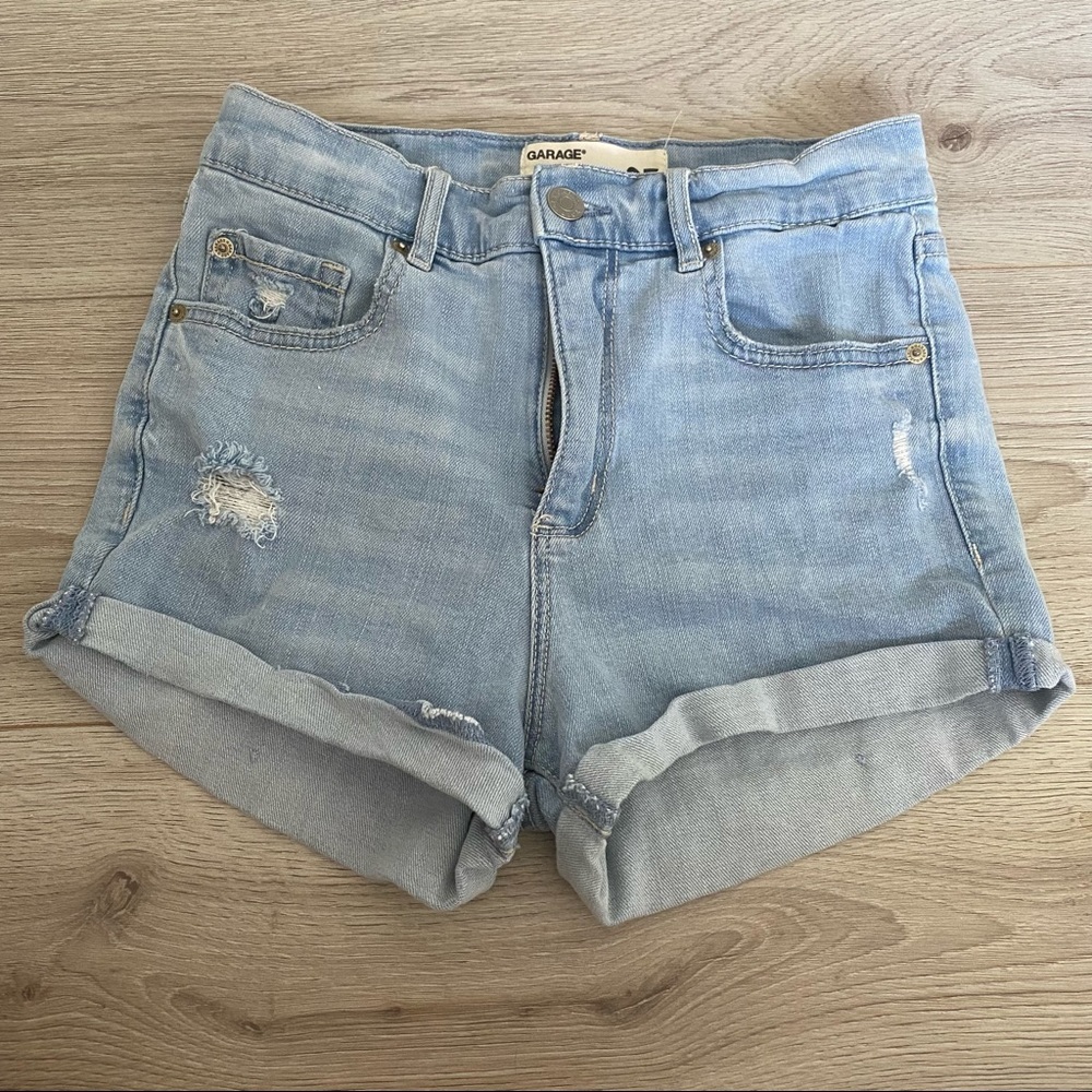Garage high waisted jean shorts